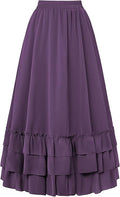 Ethereal Renaissance Tiered Maxi Skirt With Ruffle Layers