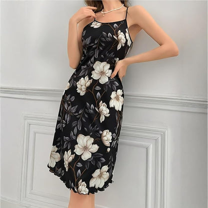 Luxe Floral Satin Dream Sleep Dress